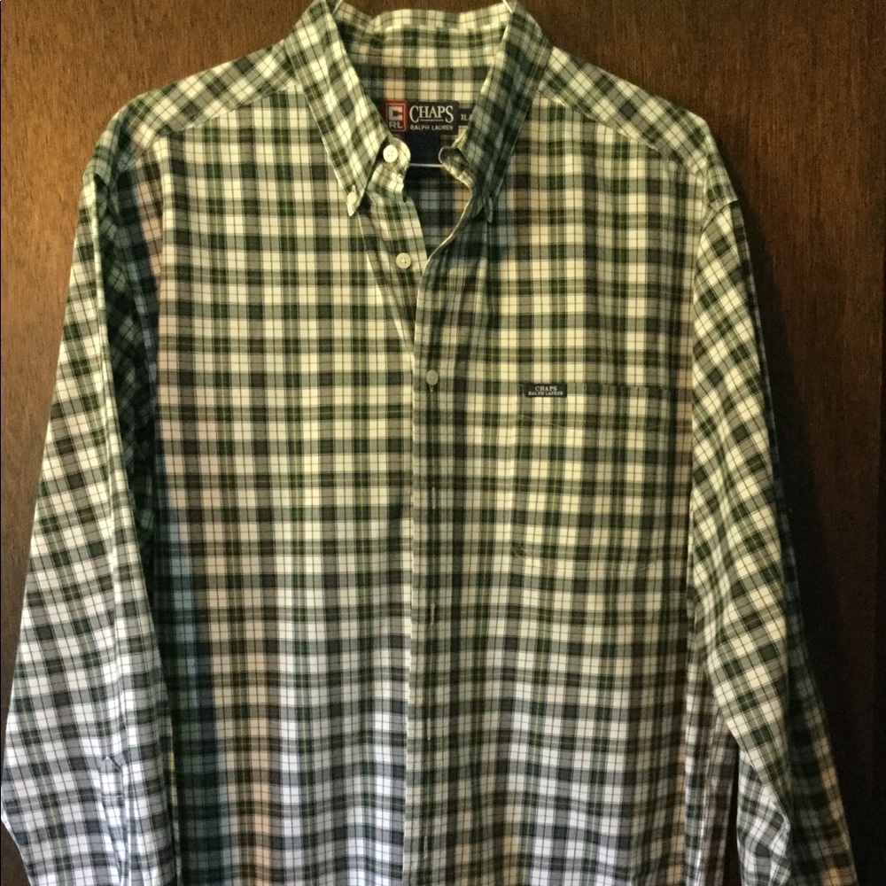 Chaps Ralph Lauren Green Plaid Long Sleeve Shirt